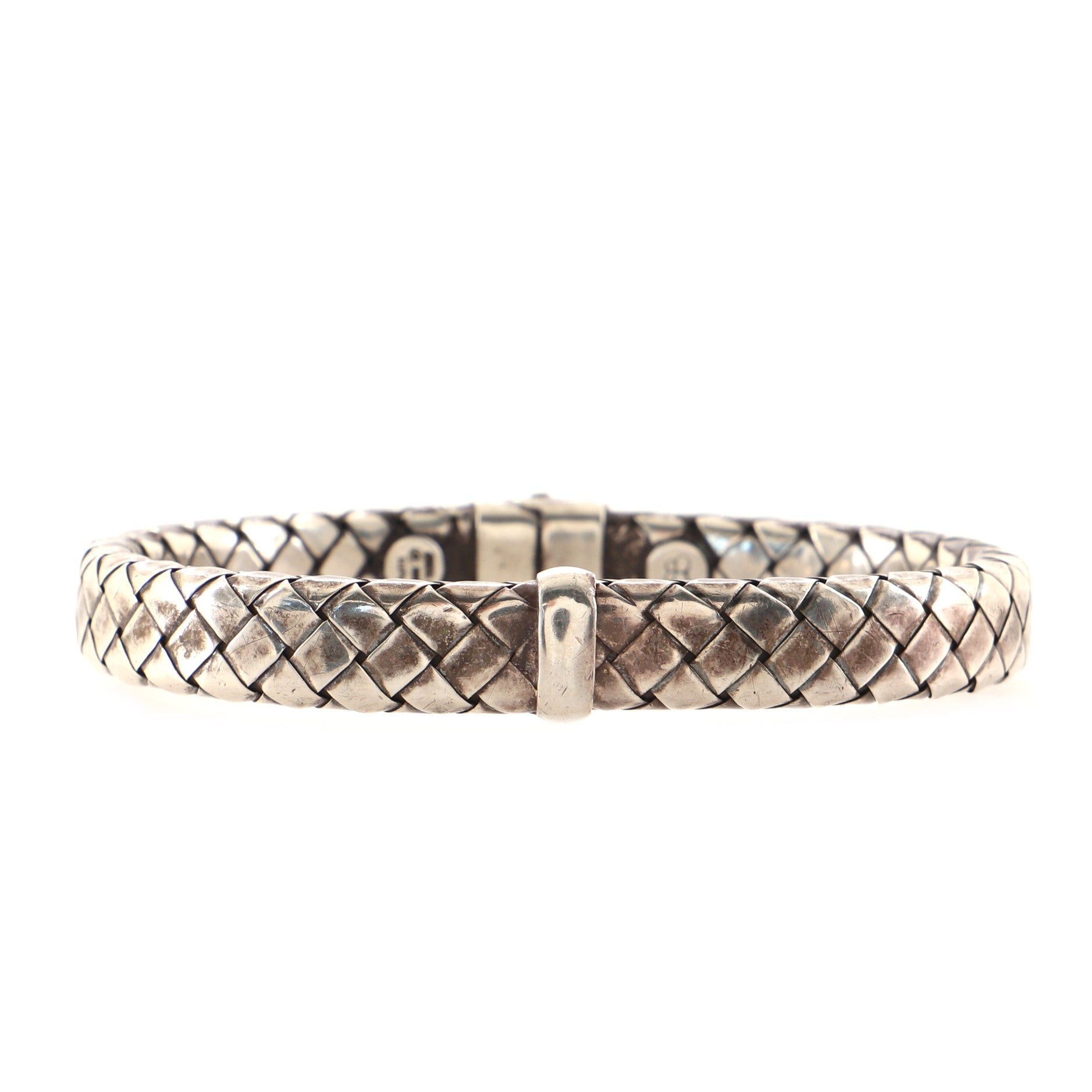 Intrecciato Bangle Bracelet Sterling Silver