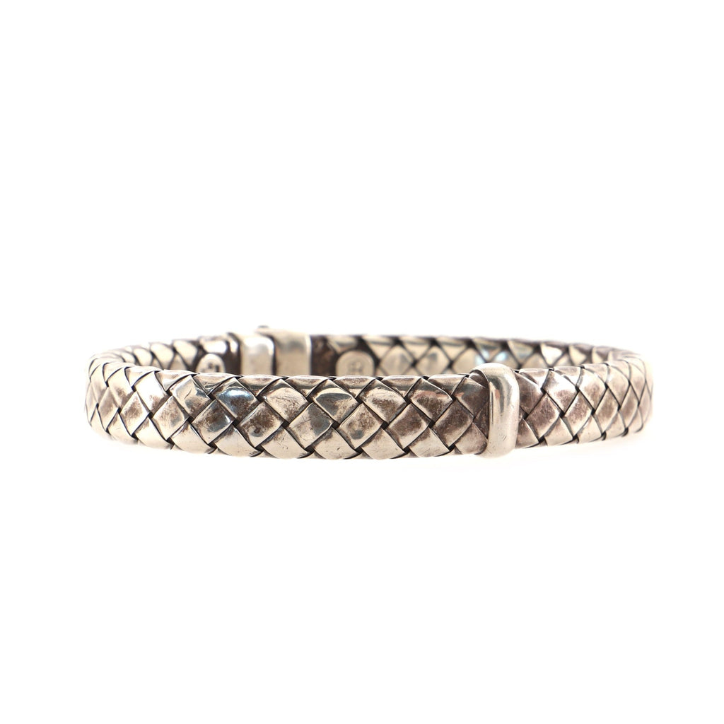 Intrecciato Bangle Bracelet Sterling Silver