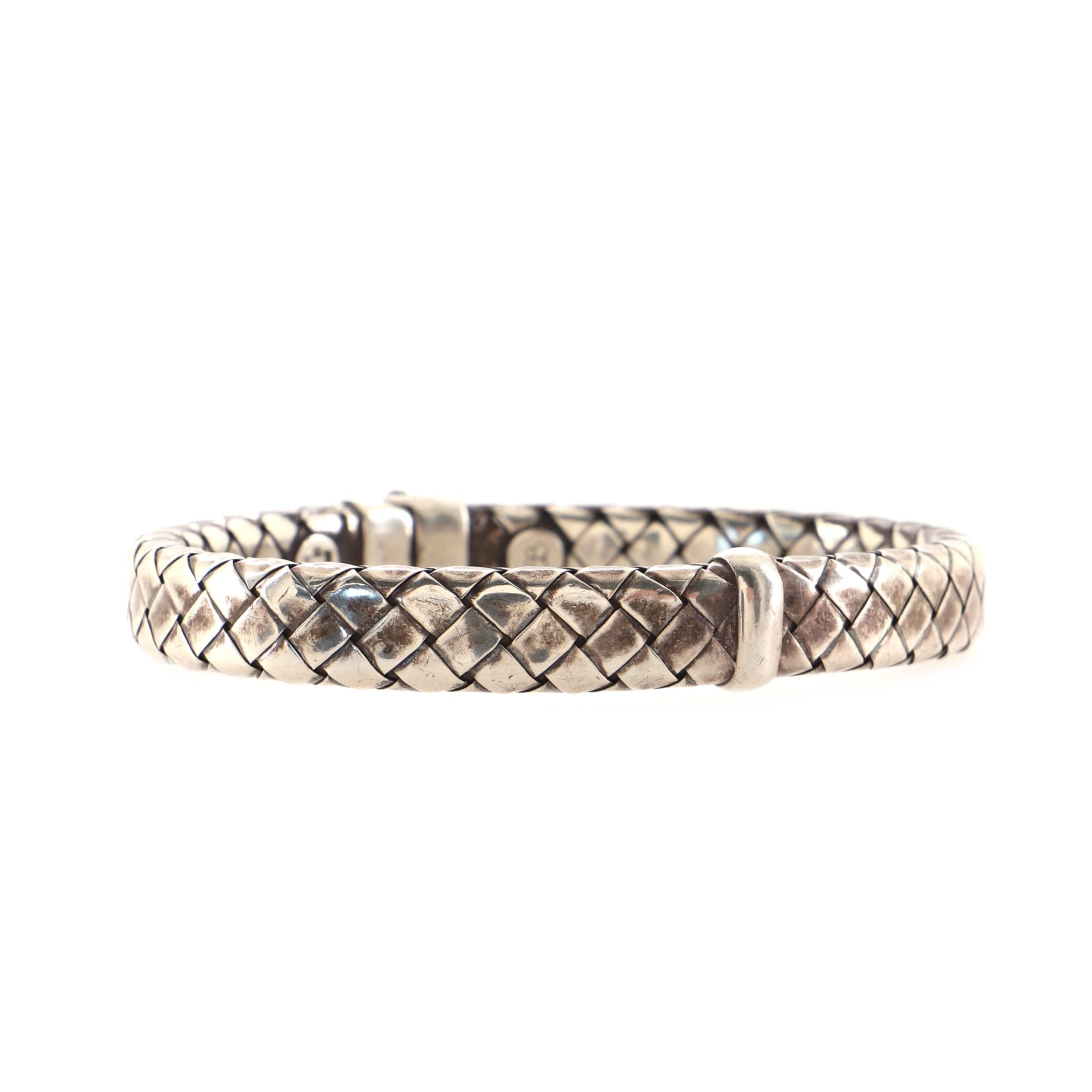 Intrecciato Bangle Bracelet Sterling Silver