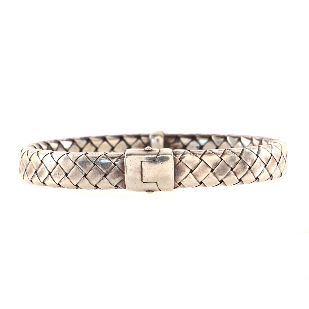 Intrecciato Bangle Bracelet Sterling Silver