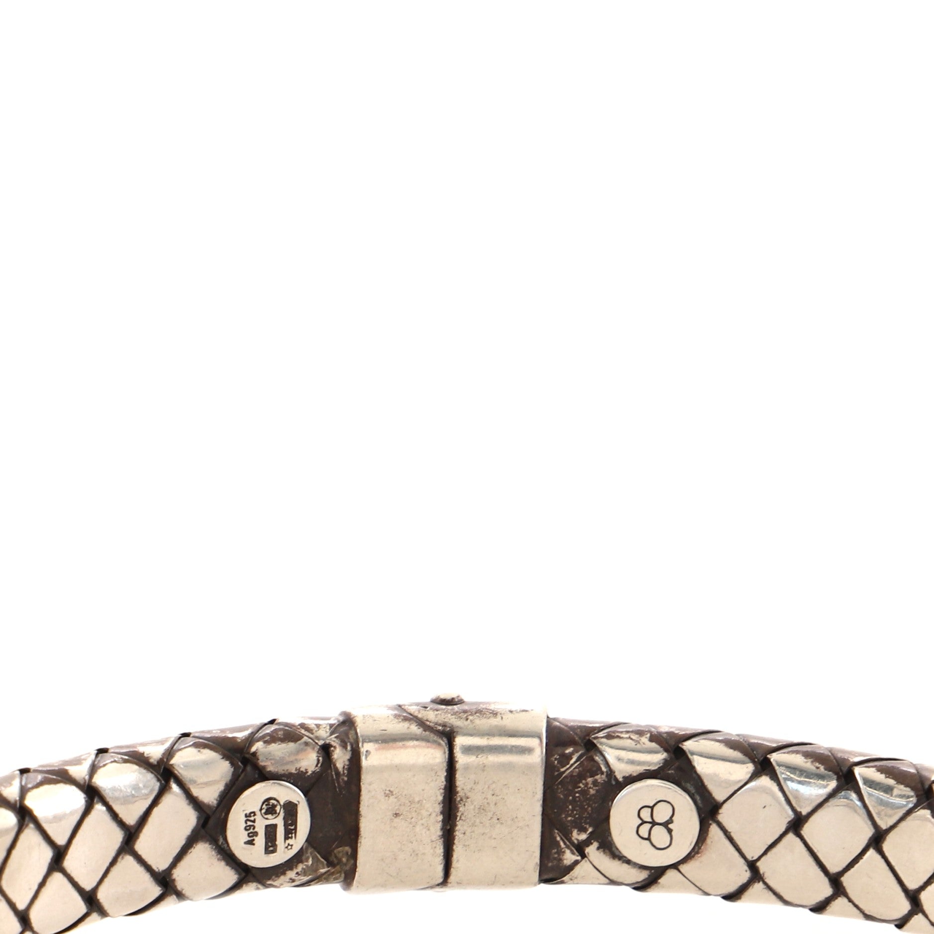 Intrecciato Bangle Bracelet Sterling Silver