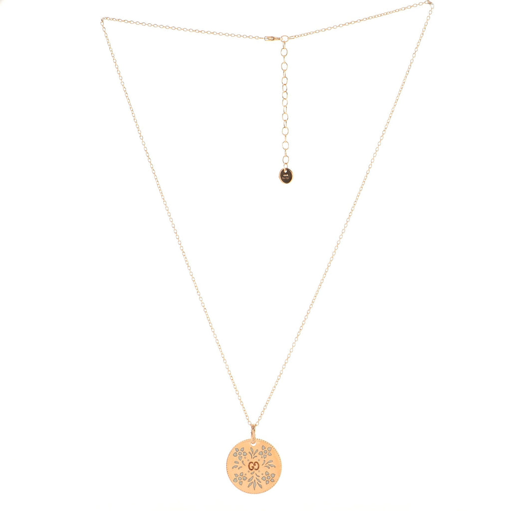 Icon Blooms Pendant Necklace 18K Rose Gold and Enamel