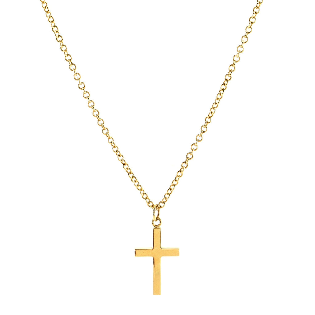 Cross Pendant Necklace 18K Yellow Gold