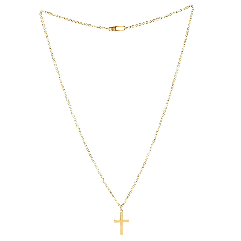 Cross Pendant Necklace 18K Yellow Gold