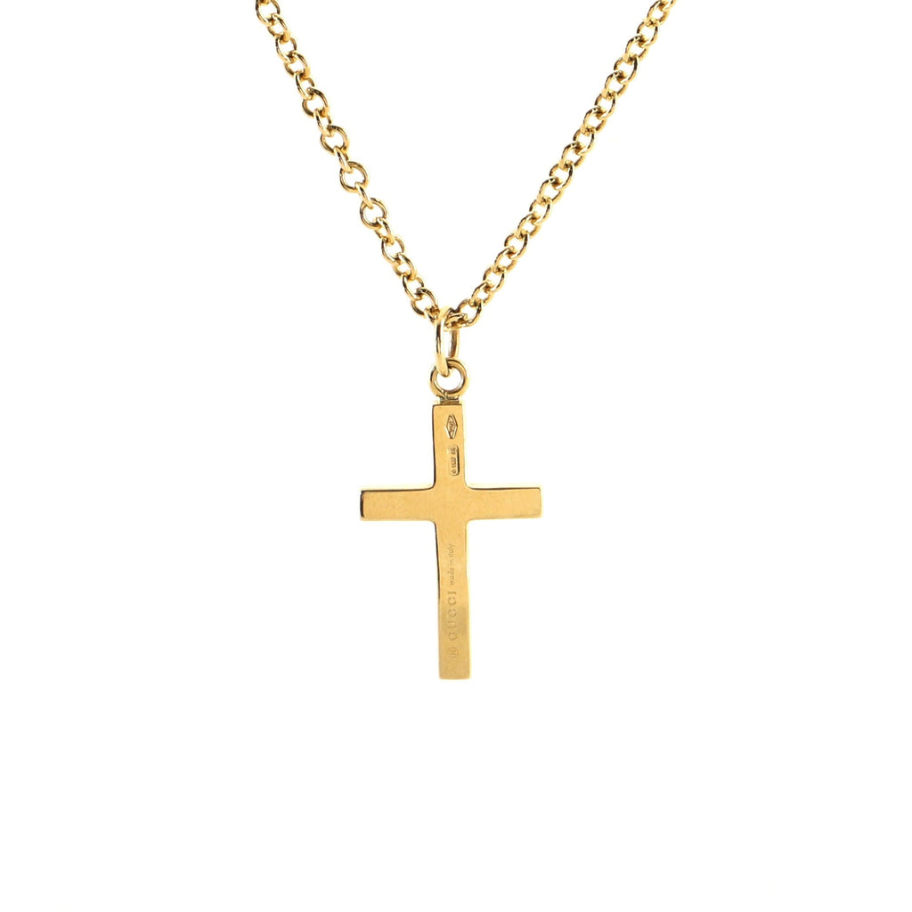 Cross Pendant Necklace 18K Yellow Gold