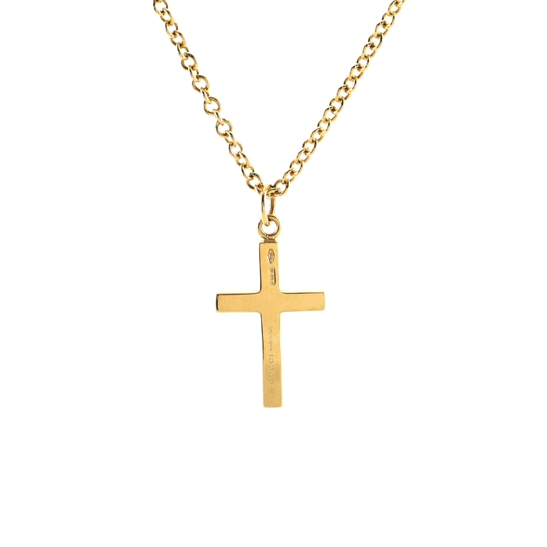 Cross Pendant Necklace 18K Yellow Gold