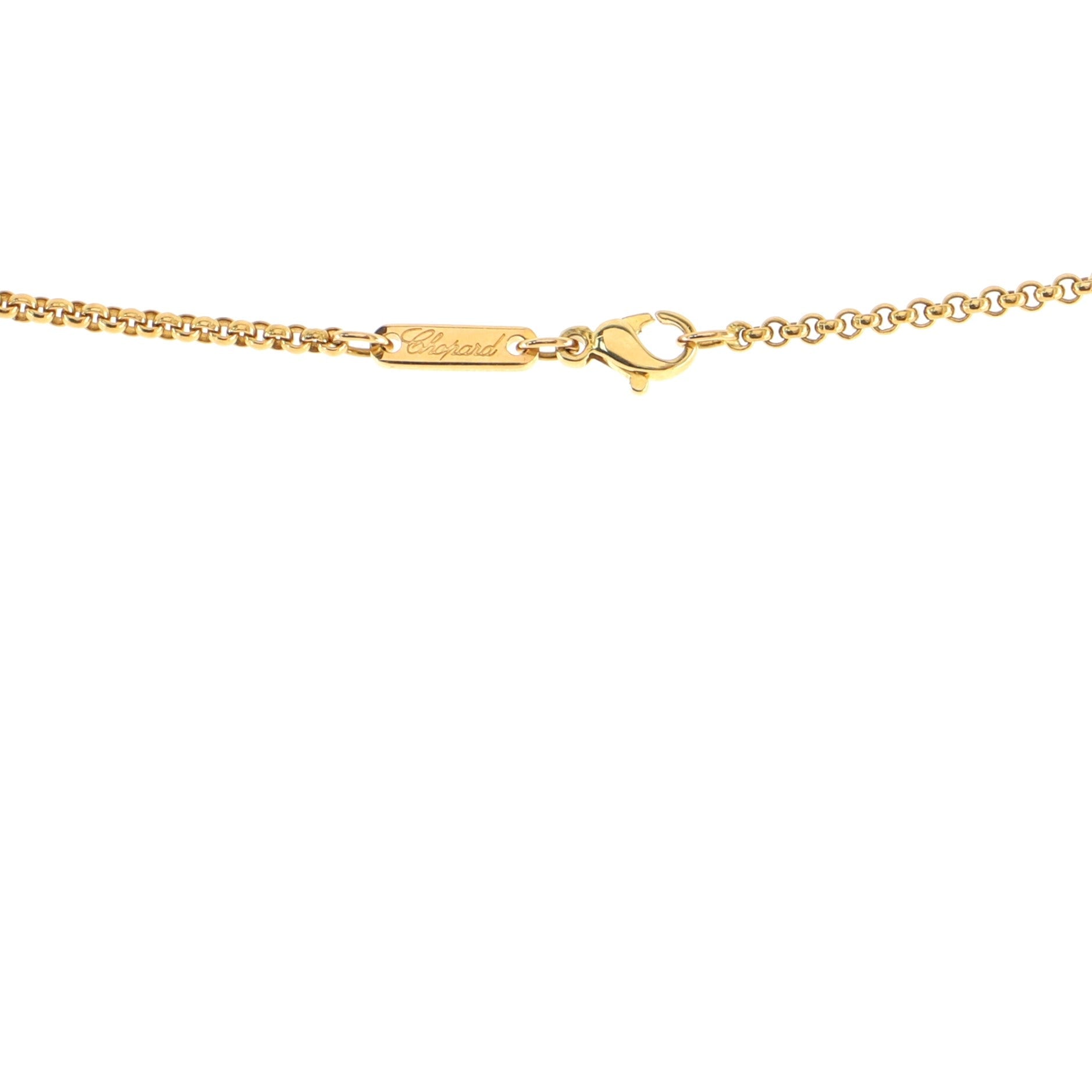 Happy Diamonds Clown Pendant Necklace 18K Yellow Gold with Diamonds and Rubies