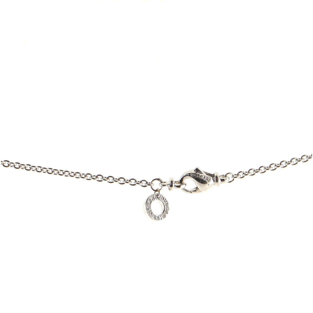 Doppio Cuore Heart Pendant Necklace 18K White Gold