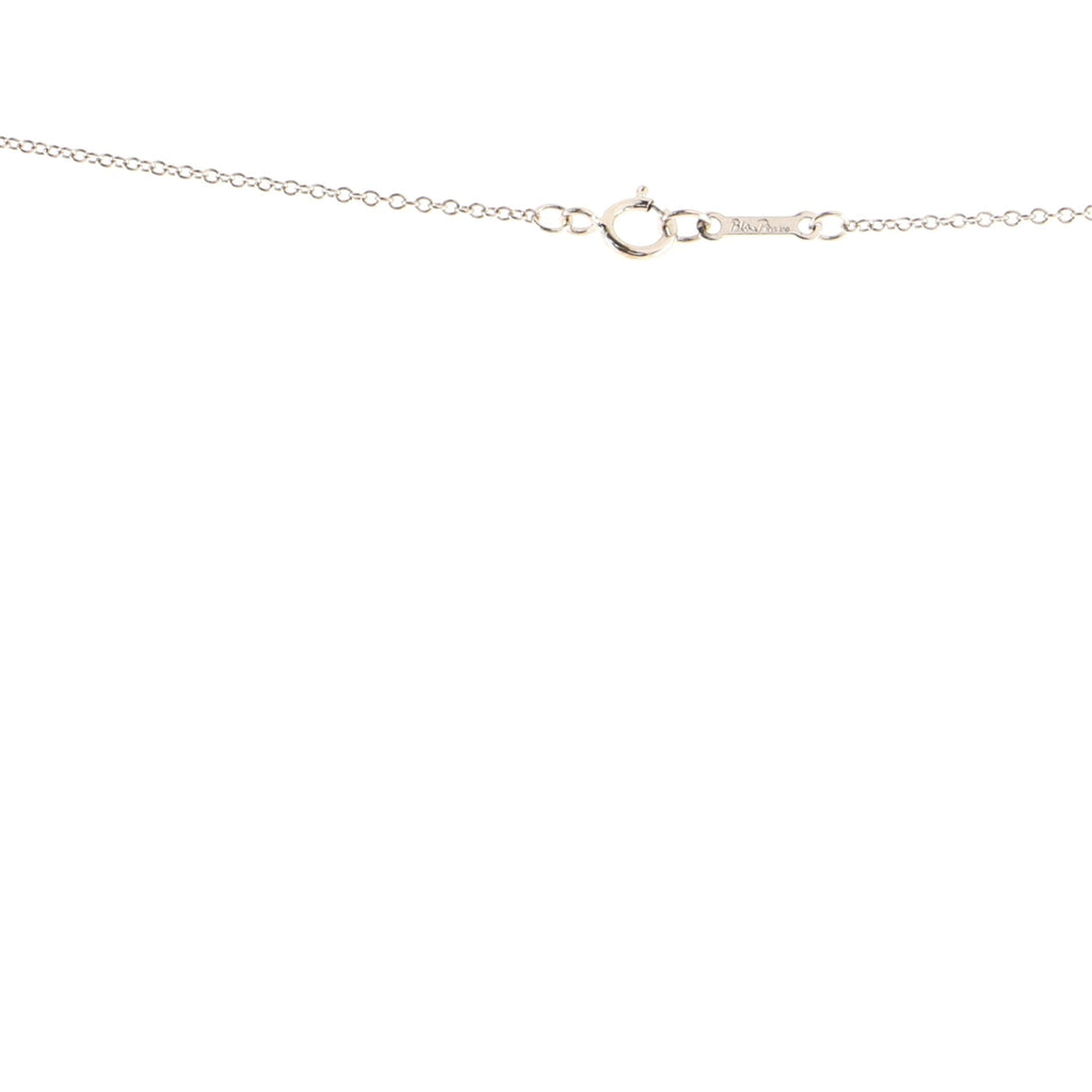 Paloma Picasso Loving Heart Pendant Necklace 18K White Gold with Diamonds