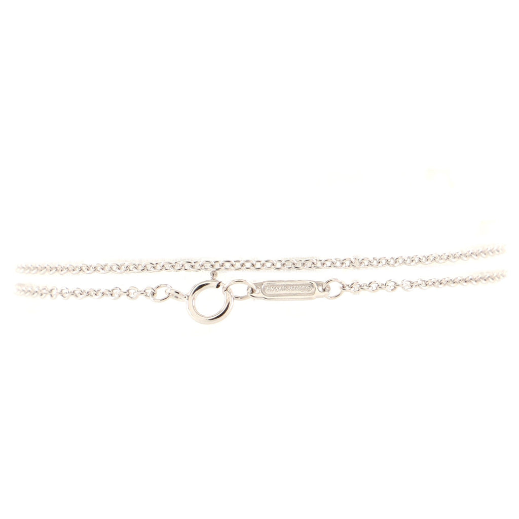 T Double Chain Bracelet 18K White Gold and Diamonds Small