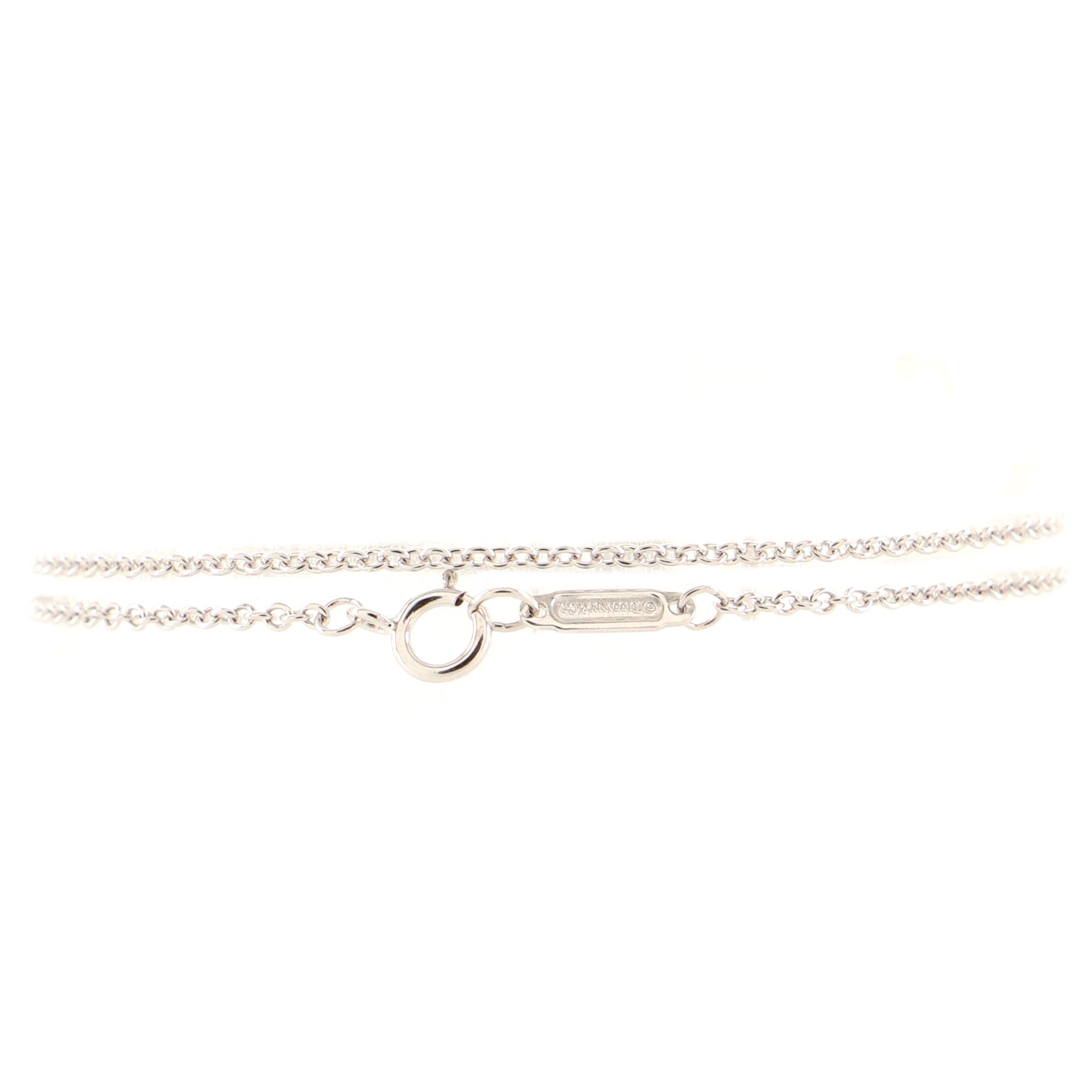 T Double Chain Bracelet 18K White Gold and Diamonds Small