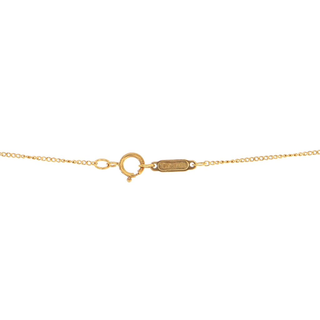 Leaf Heart Pendant Necklace 18K Yellow Gold