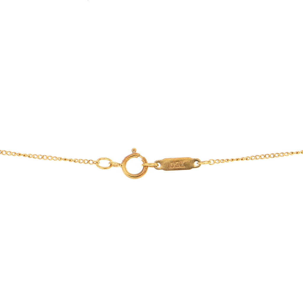Leaf Heart Pendant Necklace 18K Yellow Gold
