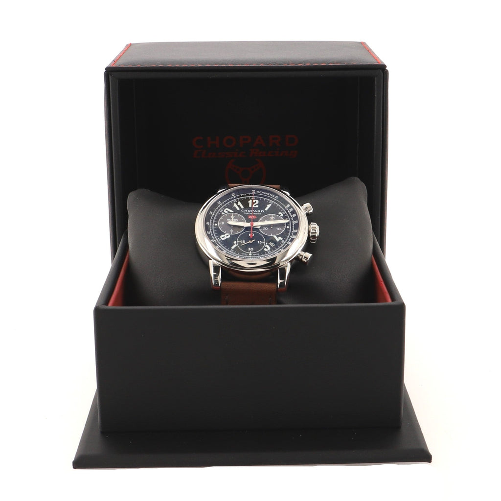 Mille Miglia Race XL Chronograph Automatic Watch Stainless Steel and Leather 46