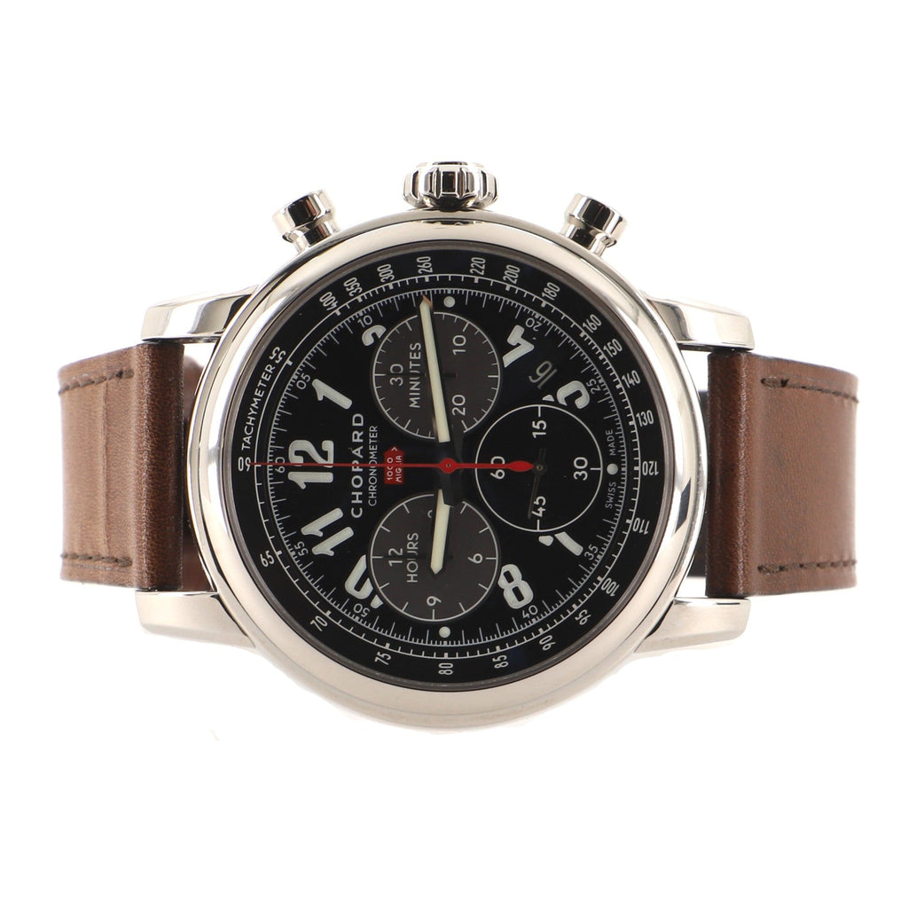 Mille Miglia Race XL Chronograph Automatic Watch Stainless Steel and Leather 46