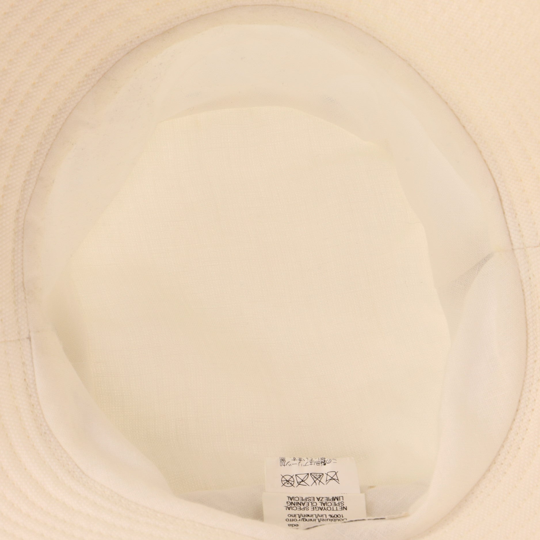 Sun Crusher Hat Canvas and Striped Silk Medium