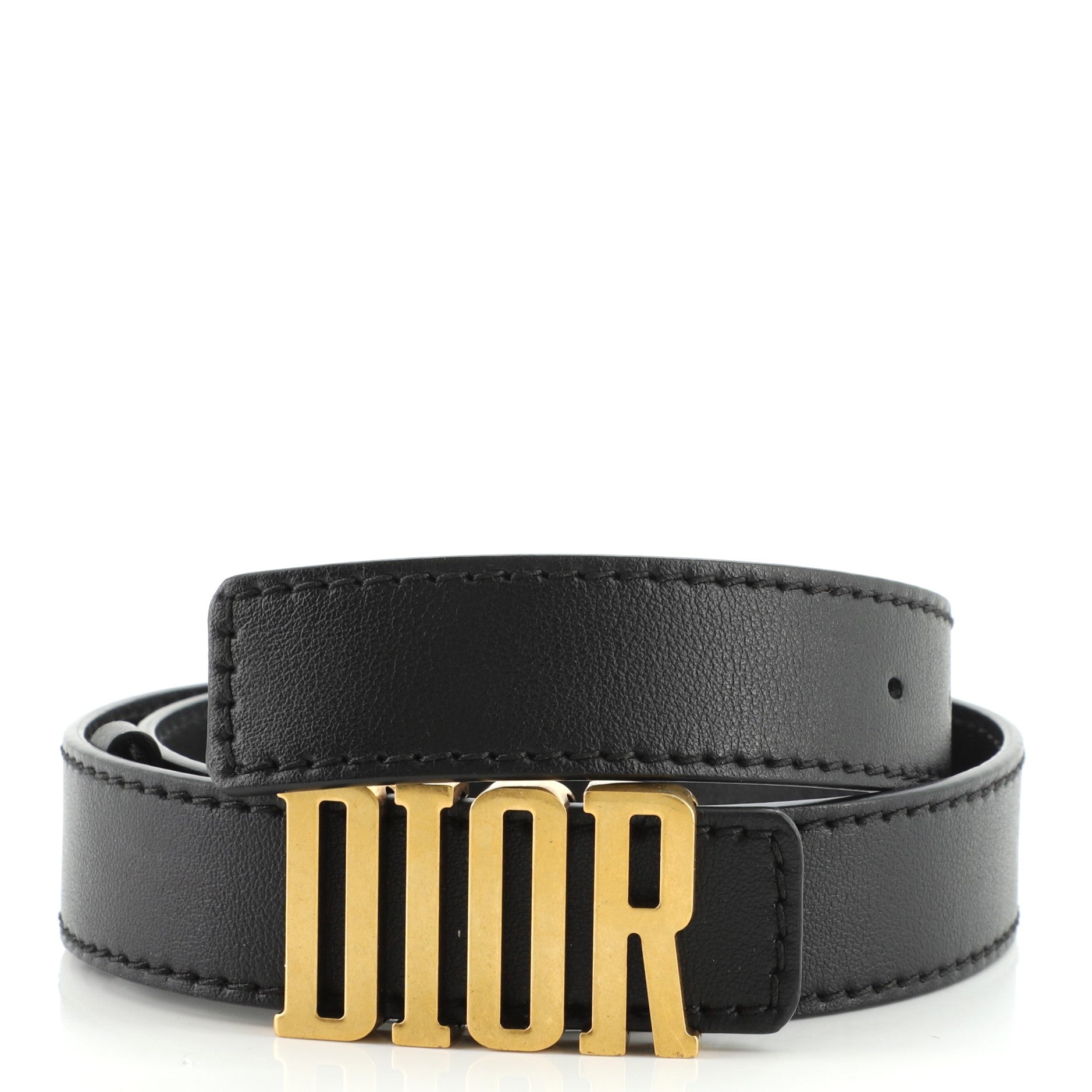D-Fence Belt Leather with Metal Detail Thin 70