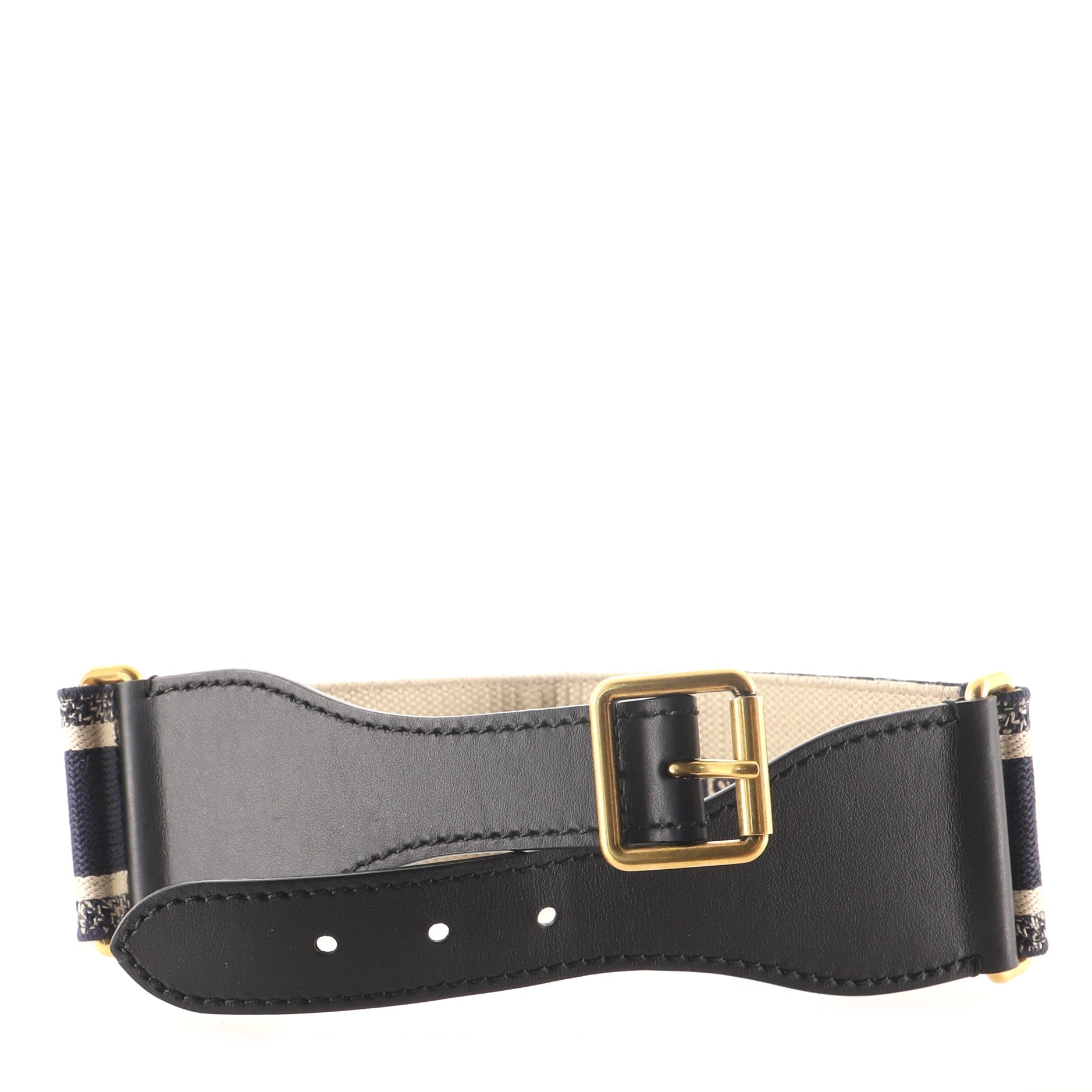 Logo Belt Embroidered Canvas Extra Wide 70