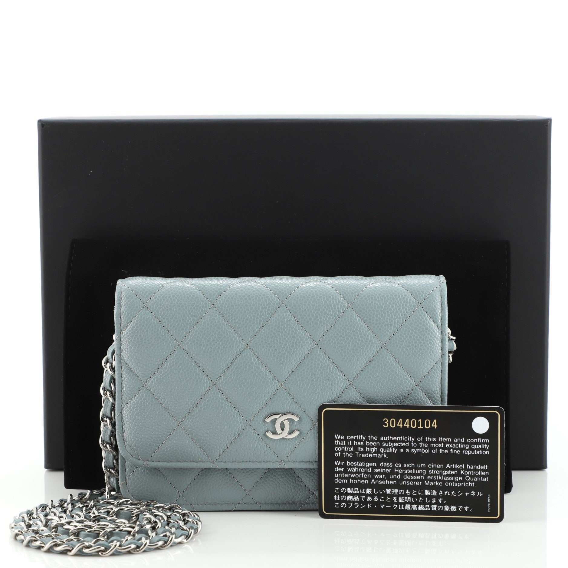 Wallet on Chain Quilted Caviar Mini