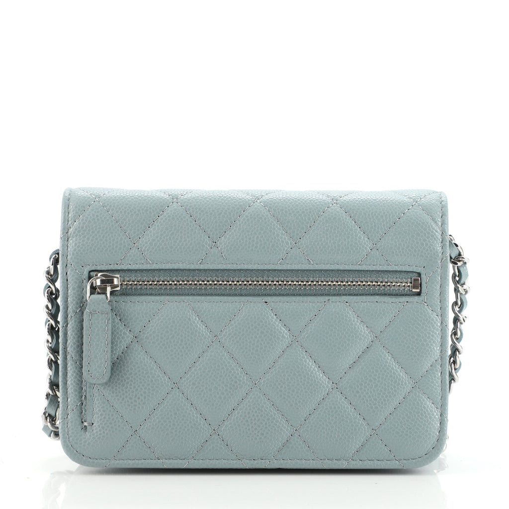 Wallet on Chain Quilted Caviar Mini