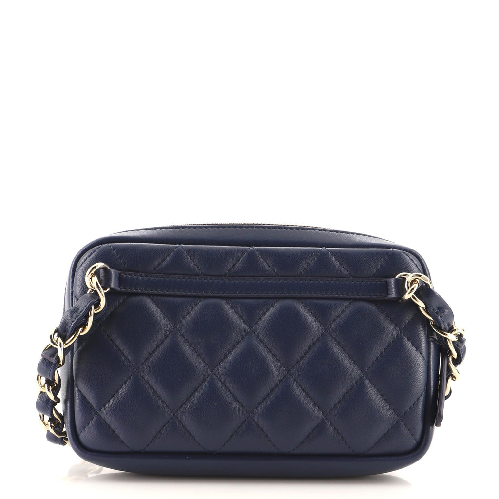 CC Front Pocket Waist Bag Quilted Lambskin Mini