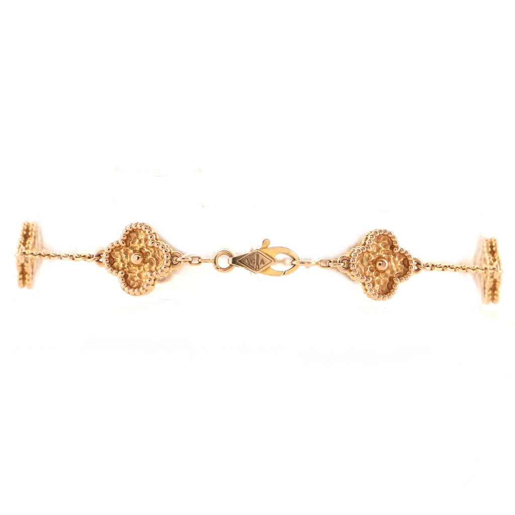 Sweet Alhambra 6 Motifs Bracelet 18K Rose Gold