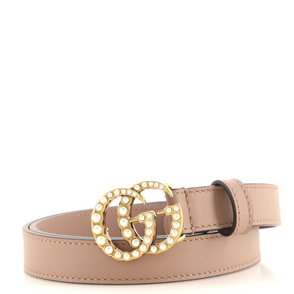 Pearly GG Marmont Belt Leather Thin 80