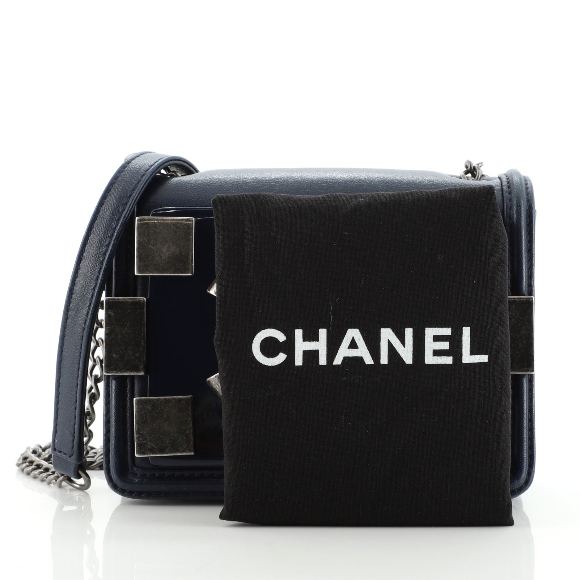Boy Brick Flap Bag Lambskin and Plexiglass Mini