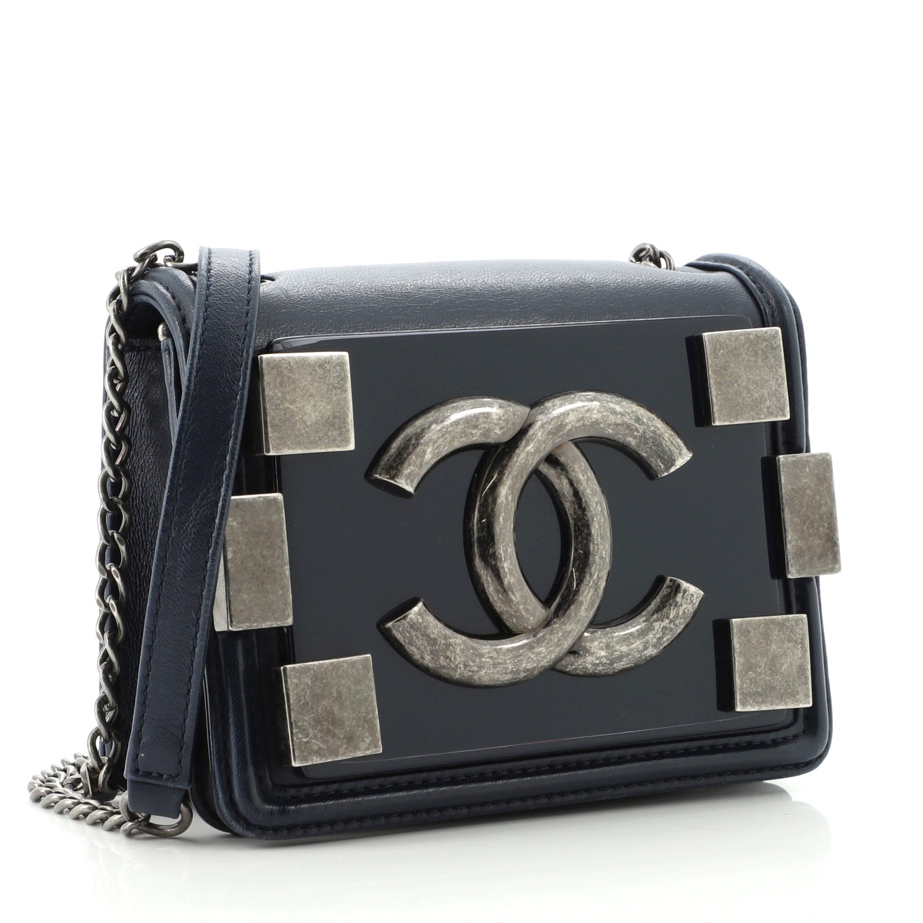 Boy Brick Flap Bag Lambskin and Plexiglass Mini