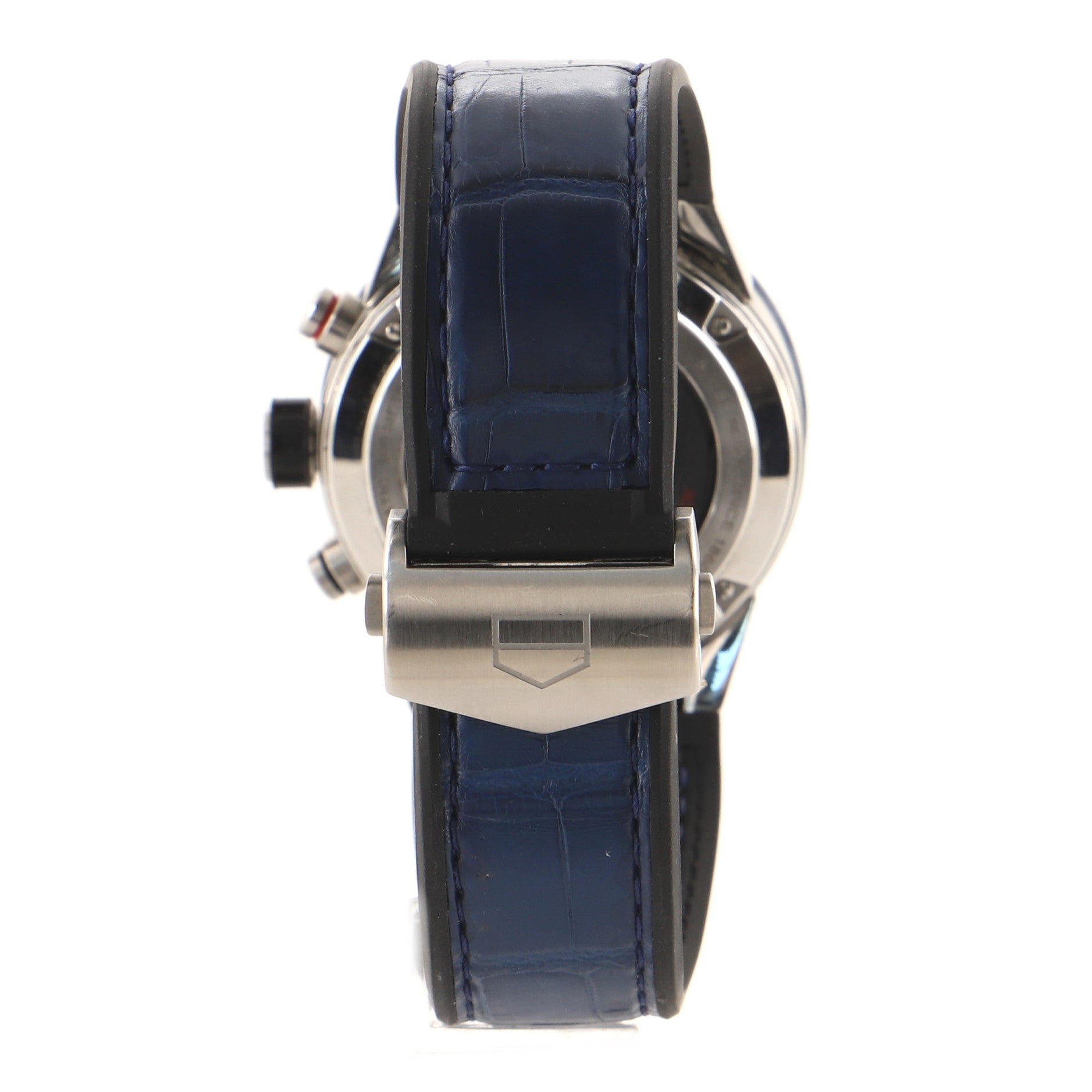 Carrera Calibre Heuer 01 Skeleton Chronograph Automatic Watch Stainless Steel and Alligator 43