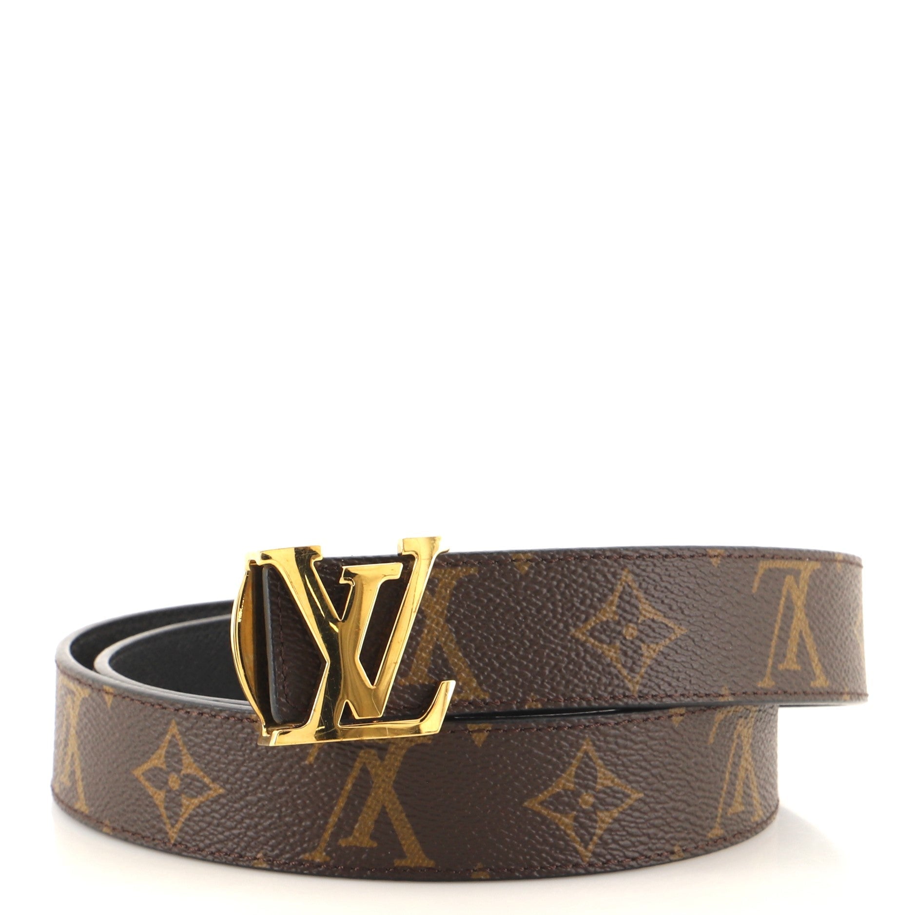 LV Initiales Reversible Belt Monogram Canvas and Leather Wide 80
