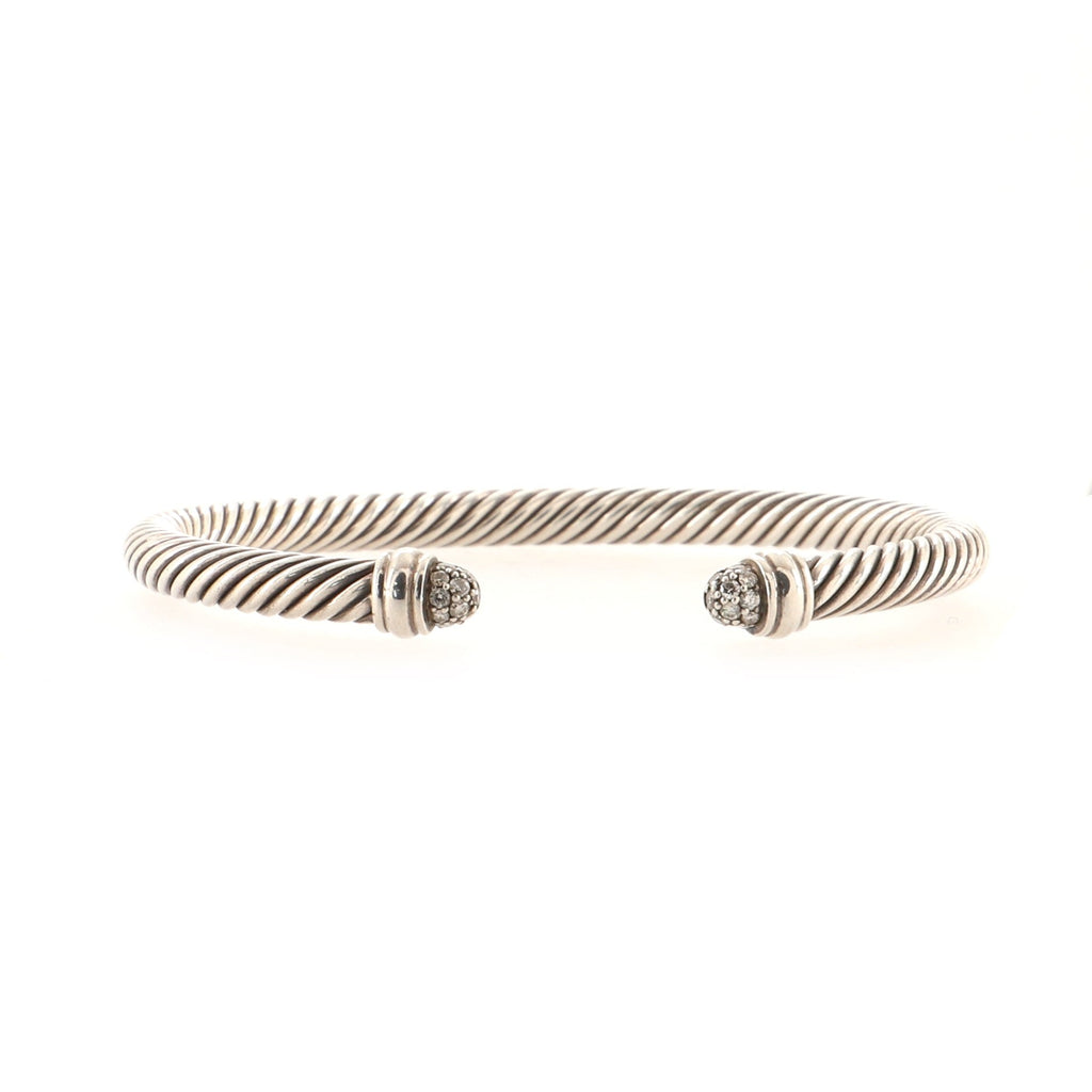 Cable Classic Bracelet Sterling Silver with Diamonds 5mm