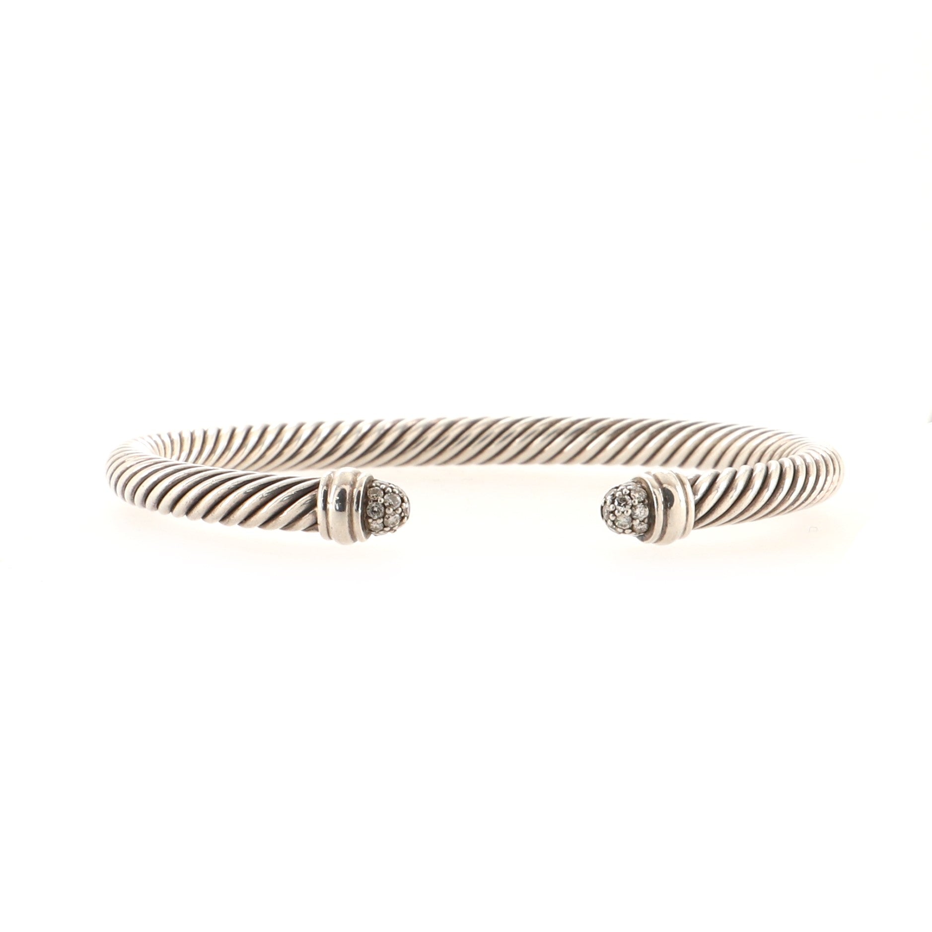 Cable Classic Bracelet Sterling Silver with Diamonds 5mm