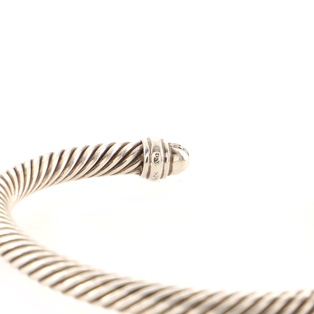 Cable Classic Bracelet Sterling Silver with Diamonds 5mm