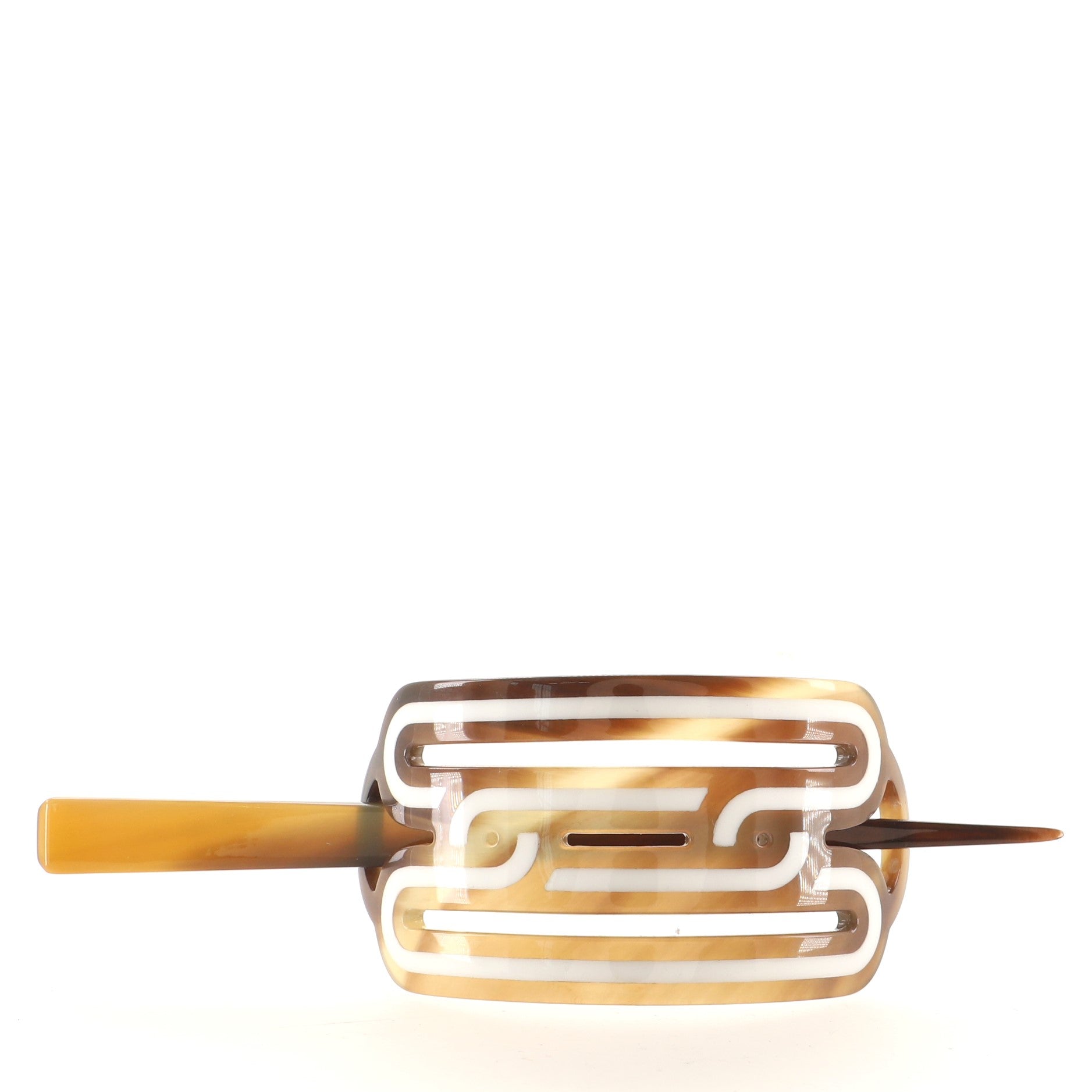 Hair Barrette Buffalo Horn XS