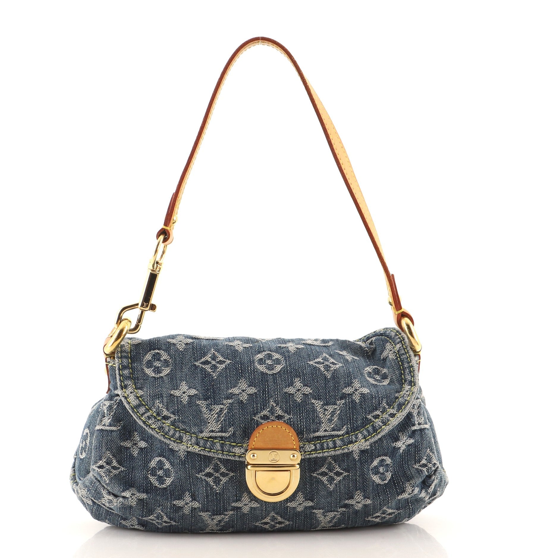 Pleaty Handbag Denim Mini