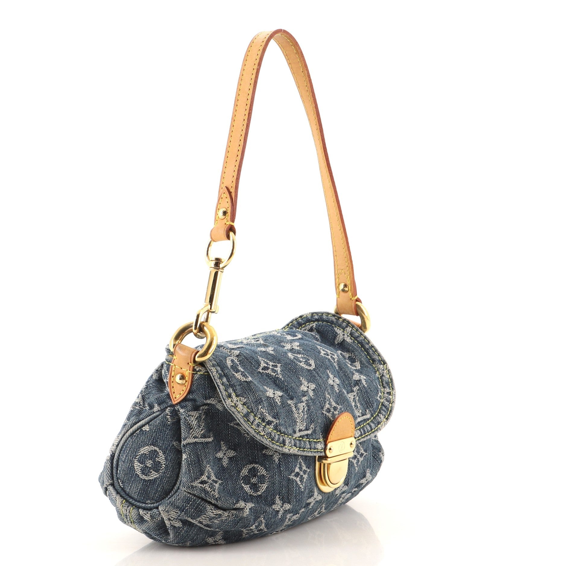 Pleaty Handbag Denim Mini