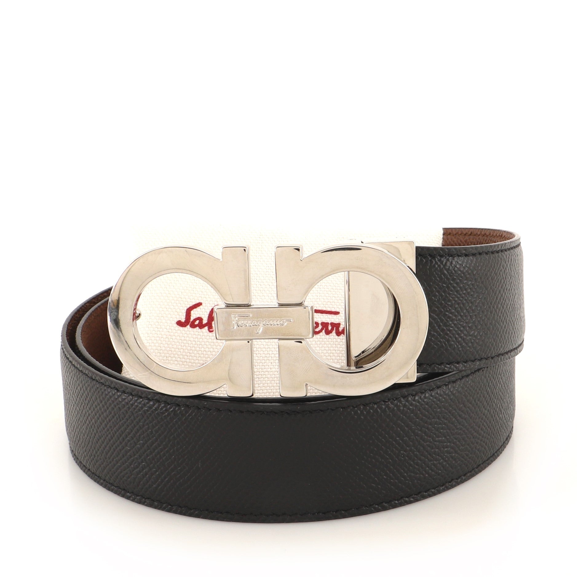 Gancini Belt Leather Thin 80