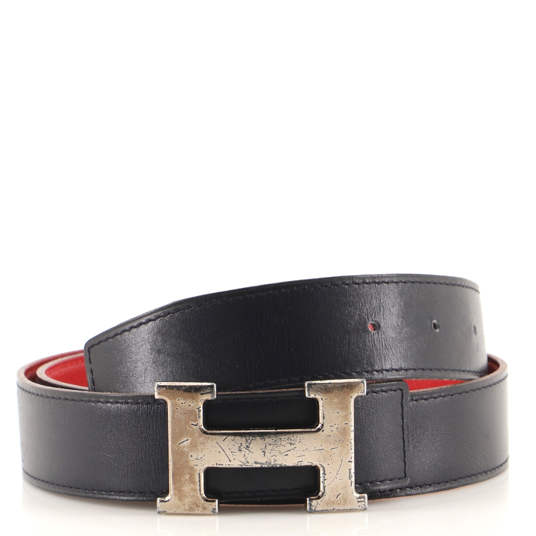 Constance Reversible Belt Leather with Guilloche Hardware Medium 85