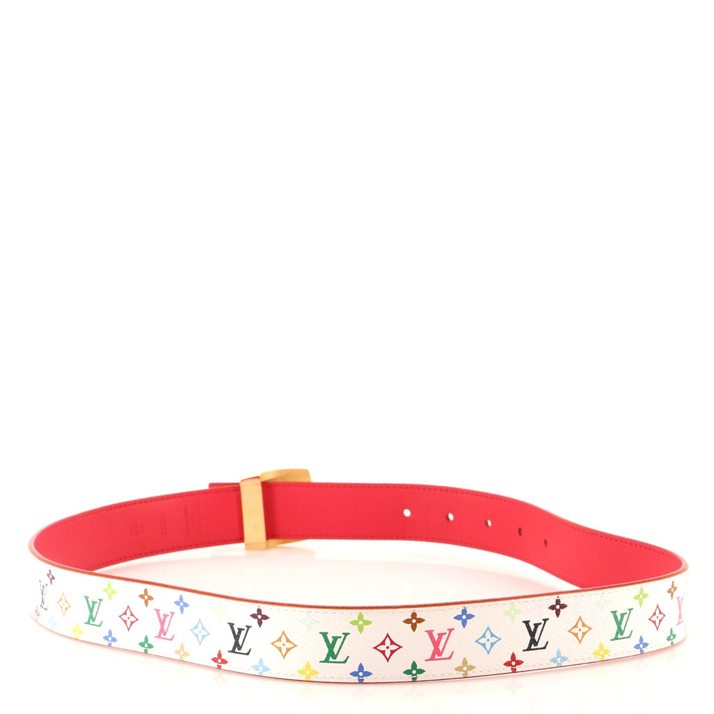 LV Cut Reversible Belt Monogram Multicolor and Leather Medium 75