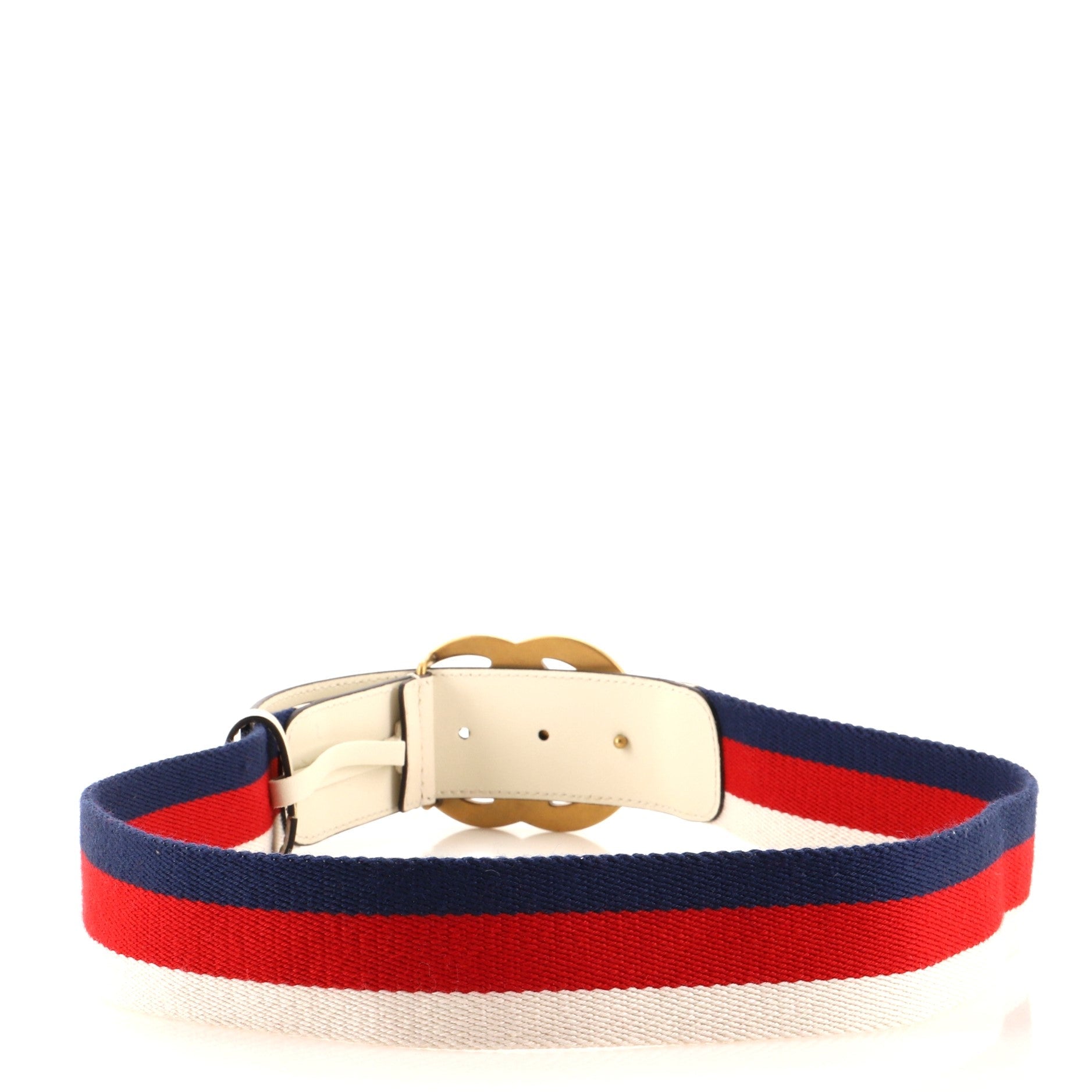 GG Marmont Web Belt Canvas and Leather Wide 80