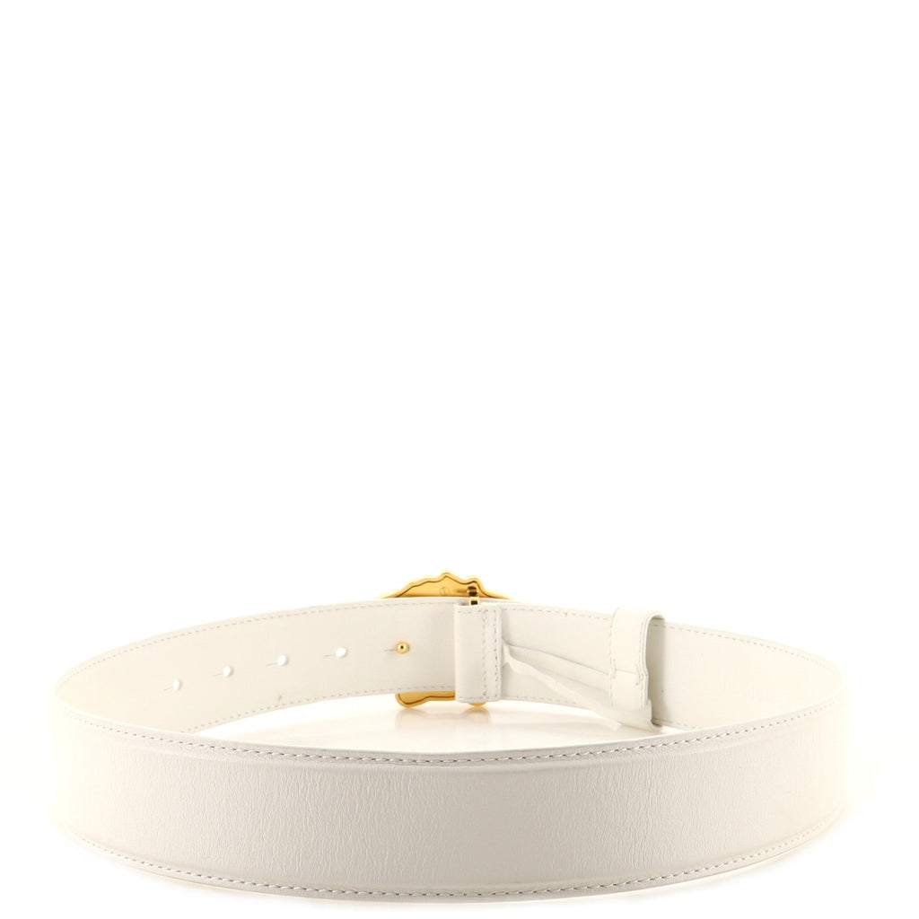Medusa Buckle Belt Leather Wide 70