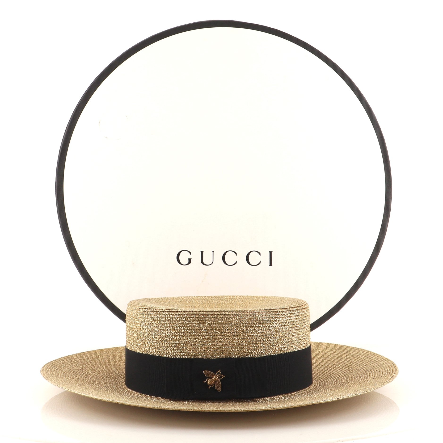 Papier Wide Brim Hat Straw Large
