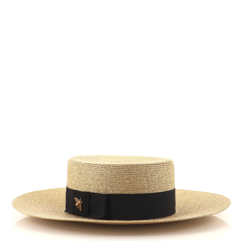Papier Wide Brim Hat Straw Large