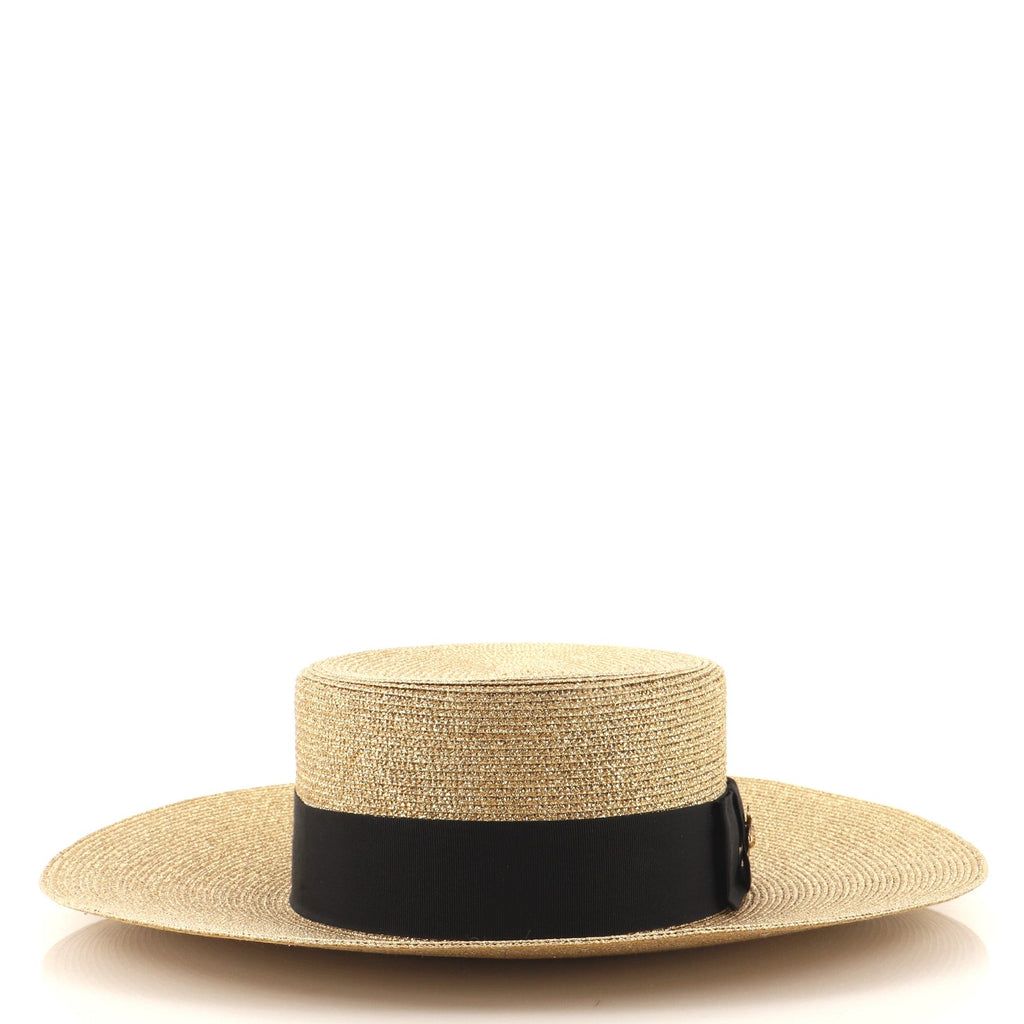 Papier Wide Brim Hat Straw Large
