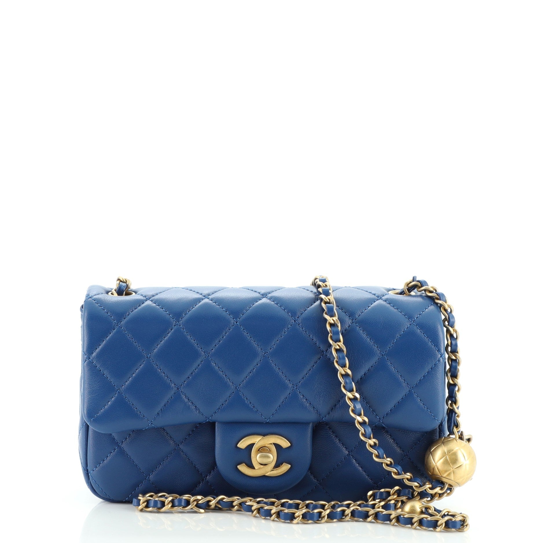 Pearl Crush Flap Bag Quilted Lambskin Mini
