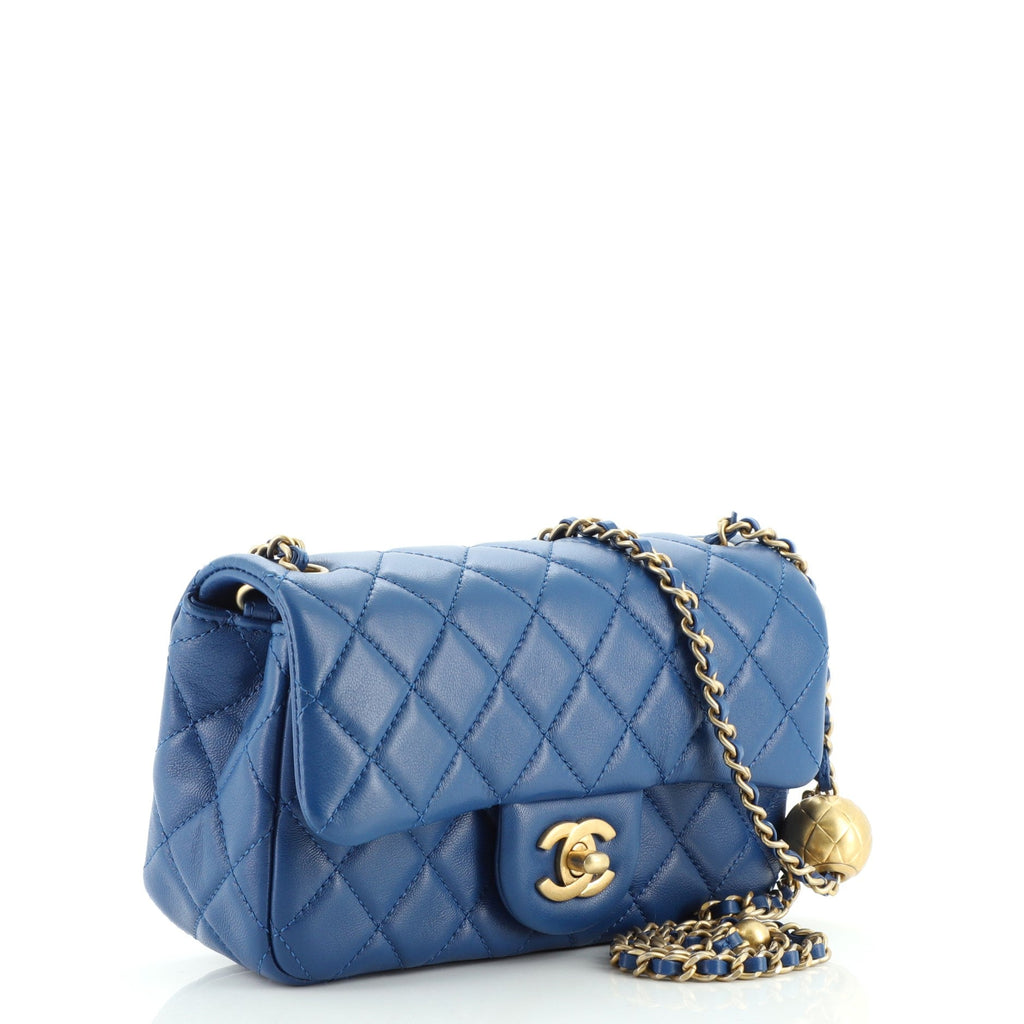 Pearl Crush Flap Bag Quilted Lambskin Mini