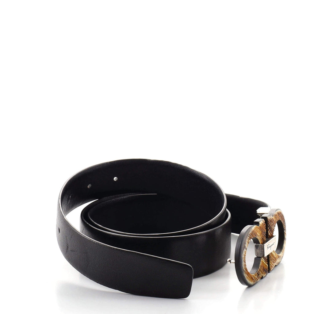 Gancini Belt Leather Wide 105
