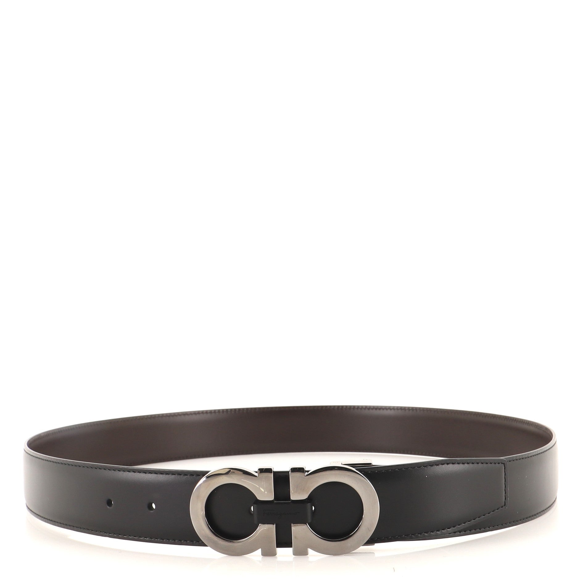 Gancini Belt Leather Wide 100