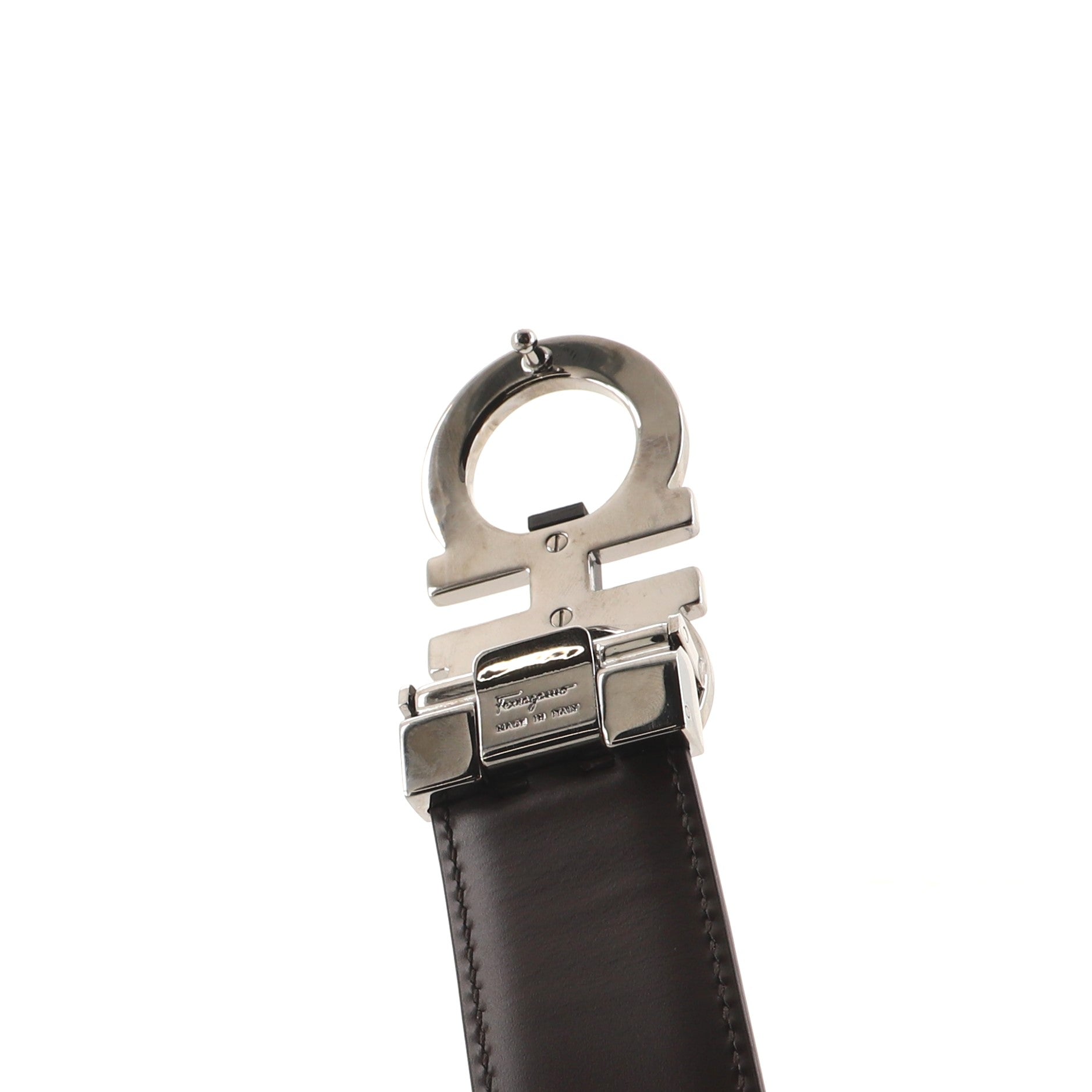 Gancini Belt Leather Wide 100